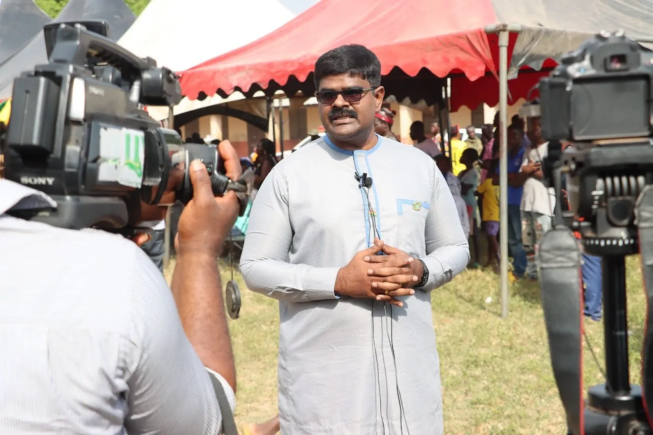 Speaking to Media: James Kwame Rajamani, James Rajamani, James Gnanaraj Rajamani, and Immanuel Rajamani of Kingdom Exim